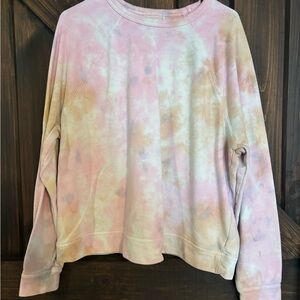 Tie-Dye Long Sleeve Women's crew neck sweatshirt
